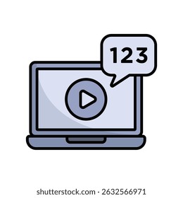 online learning icon vector design template simple and clean