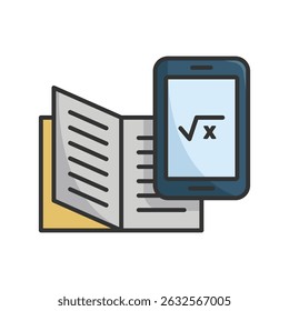 online learning icon vector design template simple and clean