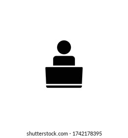 ilustración vectorial de icono de aprendizaje en línea