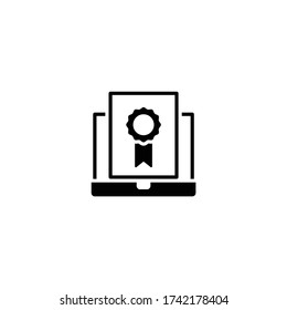 ilustración vectorial de icono de aprendizaje en línea