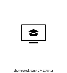 ilustración vectorial de icono de aprendizaje en línea