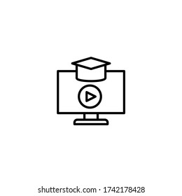 online learning icon vector illustration