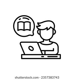 Online Learning icon in vector. Illustration