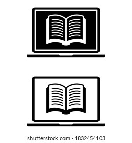 Online learning icon vector set. web academic illustration sign collection. education symbol.