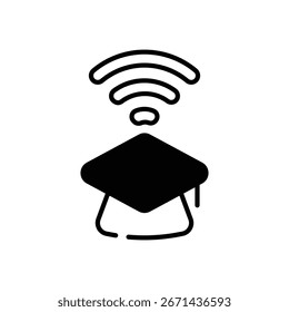 Online Learning icon vector stock illustration