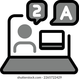 Online Learning Icon Vector - This icon is typically designed to represent online learning or distance learning. It may feature an image of a book, a computer screen