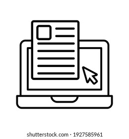 Online learning icon vector. webinar illustration sign. web school symbol.