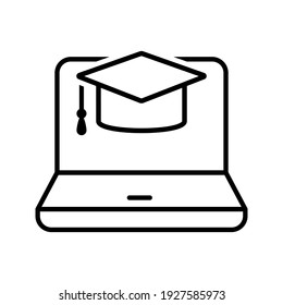 Online Learning Icon Vector. Webinar Illustration Sign. Web School Symbol.