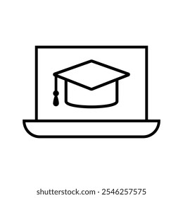 Online learning icon vector. webinar illustration sign. web school symbol.
