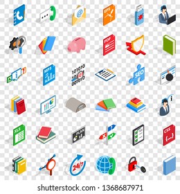 Online learning icons set. Isometric style of 36 online learning vector icons for web for any design