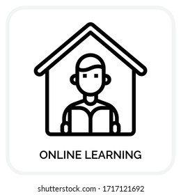 Online-Lernsymbole für Webdesign, Buch, Werbung, App, Projekt etc.