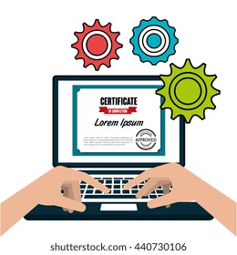 online learning  isolated icon design, vector illustration  graphic 