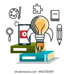 online learning  isolated icon design, vector illustration  graphic 