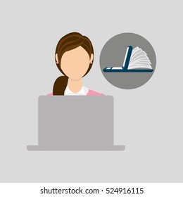 online learning laptop education vector illustration eps 10