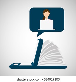 online learning laptop education vector illustration eps 10