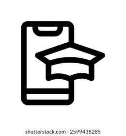 online learning line icon. Clean and minimalist vector icon for websites, mobile apps, presentations, and logos. Fully scalable and customizable for any project.