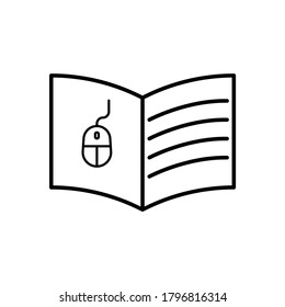 Online learning line icon. Design template vector