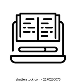 Online learning line icon. Self development