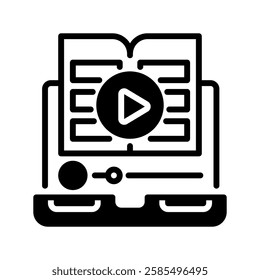 Online Learning line icon. Universal creative premium symbol. Vector sign icon logo template. Vector illustration