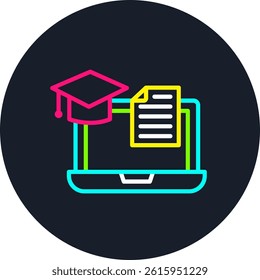 Online Learning Line Multi Colour Circle