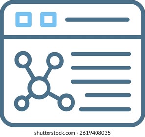 Online learning Line Two Colour Icon