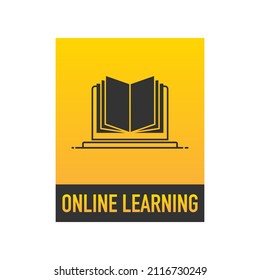 Logo für Online-Lernen. Banner für Concept Design. Isometrische Vektorgrafik. Geschäftskonzept