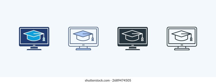 Coleção de Ícones de Múltiplos Estilos de Aprendizagem Online
