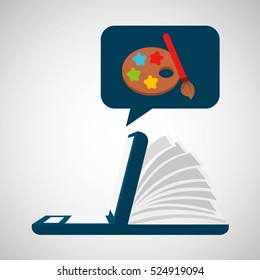 online learning paint brush education vector illustration eps 10