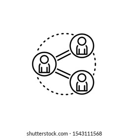 Online learning share simple line icon