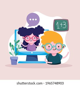 online learning students computer connection