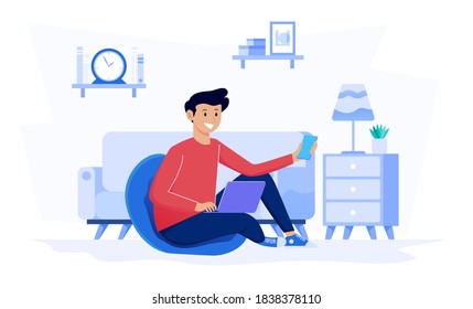 online learning and telecommuting concepts