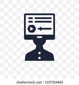 Online learning transparent icon. Online learning symbol design from Online learning collection.
