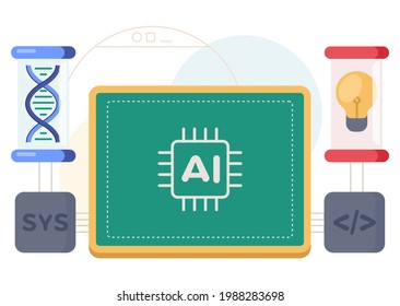 Online Learning Vector Asset Illustration