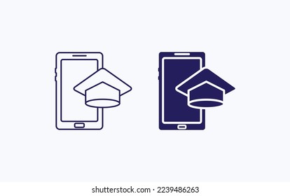 Online learning vector illustration icon