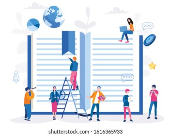 Online learning Vector illustration for web banner, infographics, mobile. 