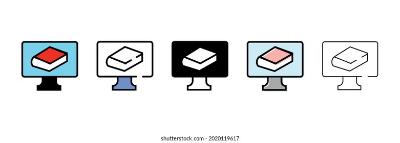 online learning vector type icon 
