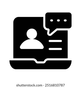 Online learning, virtual learning, online teacher icon design
