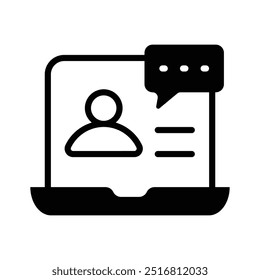 Online learning, virtual learning, online teacher icon design