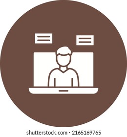 Online Lecturer icon vector image. Can also be used for Online Education. Suitable for mobile apps, web apps and print media.