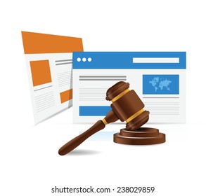 online legal law web concept. illustration design over a white background