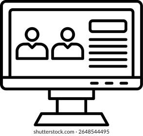 Online Lesson Filled Style Icon Design
