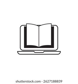 Ícone de lição online isolado. Conceito de educação online. Vetor