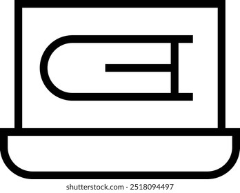 online lesson icon. Thin linear style design isolated on white background