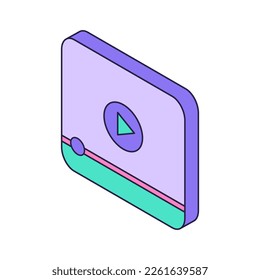 online lesson isometric icon vector illustration. E-learning platform. Internet distant training and courses on learning or educational platform. Vector illustration concept