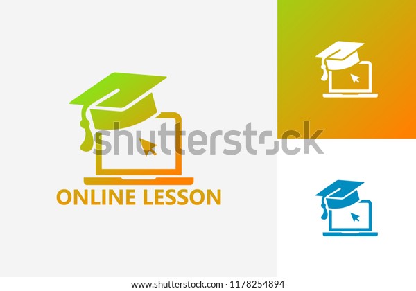 Online Lesson Logo Template Design Vector Stock Vector (Royalty Free ...