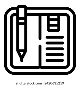 Online lesson school icon outline vector. Speak adult. Instructor online