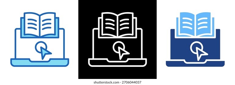 Online Libraries Icon tripplestyle Vector Illustration