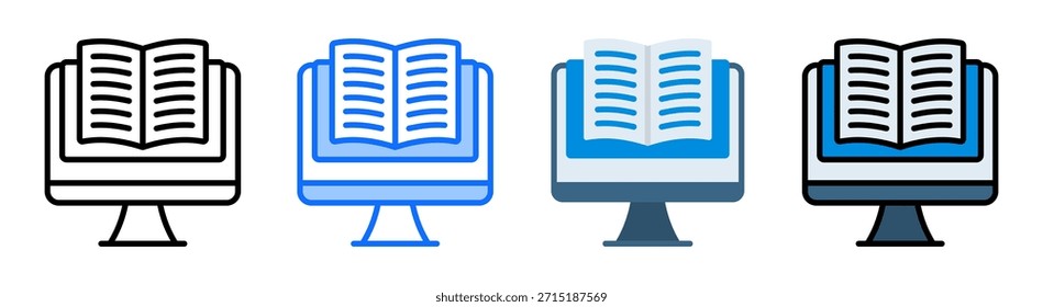 Online Library Icon Collection Set Multiple Style
