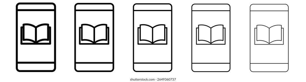 Online library icon Flat design on isolated background