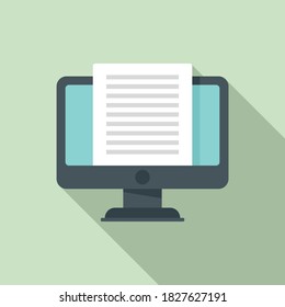 Online library icon. Flat illustration of online library vector icon for web design